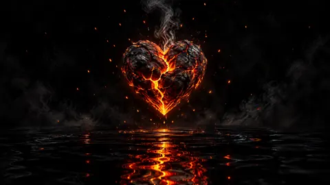 Molten Heart Above Black Pool