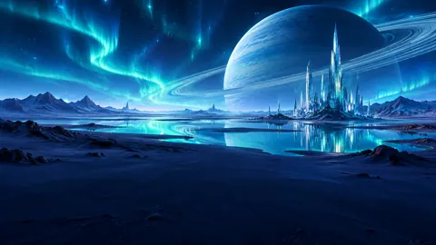 Ringed Planet Crystal Desert