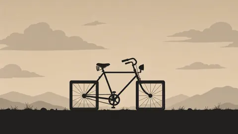 Square-Wheeled Bicycle Sunset