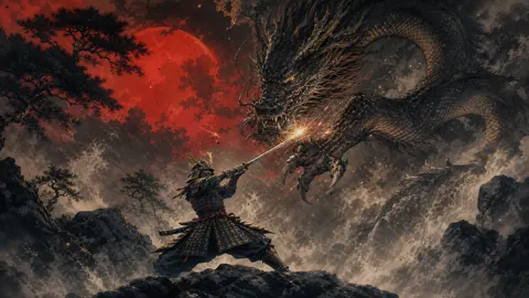 Samurai Knight and Ryu Dragon