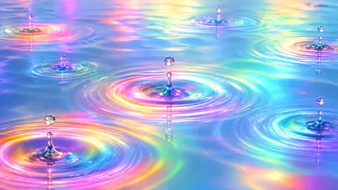 Colorful Water Droplet Ripples