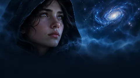 Hooded Stargazer With Galaxy Eyes