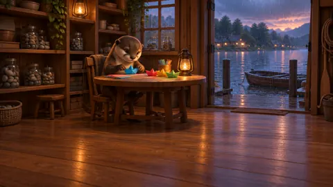 Otter Folding Paper Boats