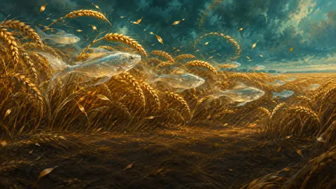 Silver Fish in Wheat Field