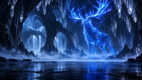 Cobalt Stag in Crystal Cavern