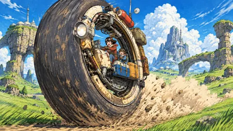 Monowheel Riders on Alien Plain