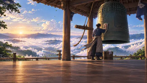 Bell Maker Above Mountains