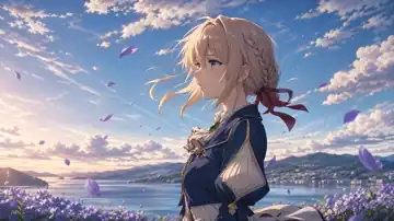 Violet Sunset Reverie live wallpaper