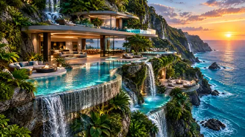 Cliffside Villa With Infinity Pools