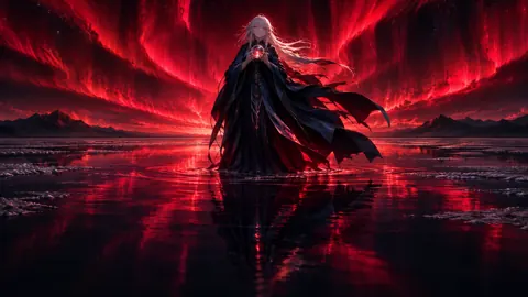 White-Haired Oracle with Glowing Sphere