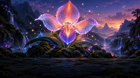 Glowing Orchid in Twilight Valley