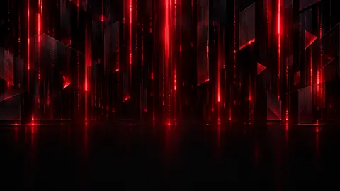 Crimson Streams Through Black Glass