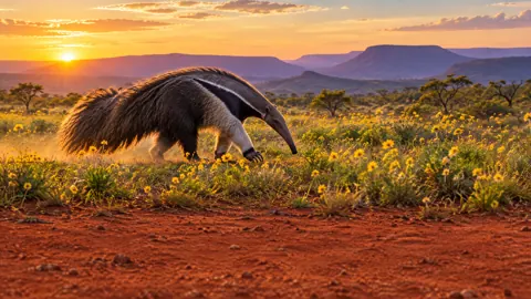 Giant Anteater in Cerrado Meadow