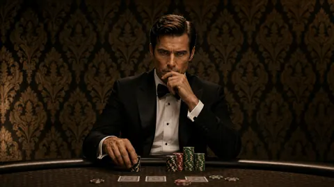 Secret Agent Playing Poker