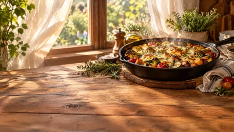 Skillet Vegetables by Window