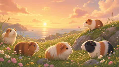 Five Guinea Pigs by Cliffs