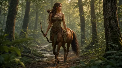 Female Centaur Archer in Forest