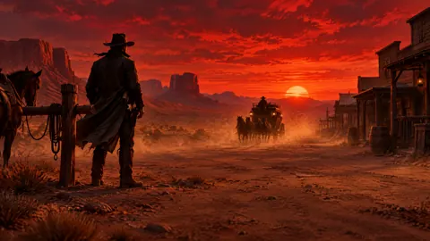 Frontier Marshal at Sunset