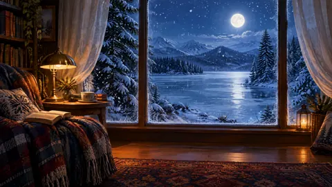 Cozy Reading Nook in Snow