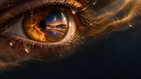 Amber Eye With Desert Reflection