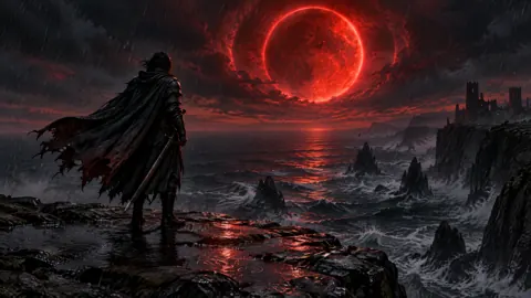 Armored Wanderer Beneath Scarlet Moon