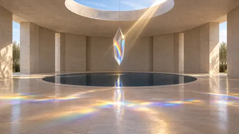 Glass Prism Over Pool
