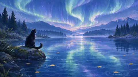 Black Cat by Indigo Lake