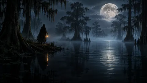 Cloaked Wanderer in Cypress Grove