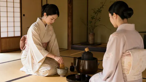 Japanese Women Preparing Matcha