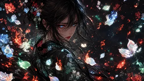 Kimono Woman With Blue Eyes