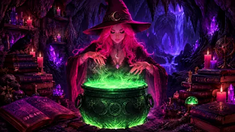 Pink-Haired Witch's Green Cauldron