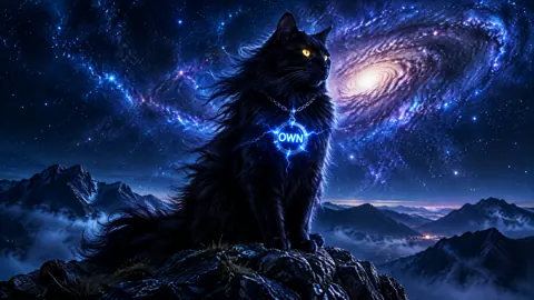 Black Cat With OWN Pendant
