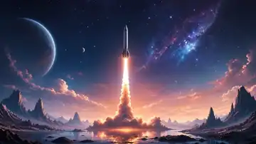 Rocket Over Alien Waters live wallpaper