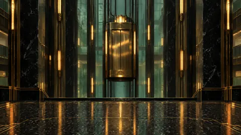 Art Deco Bronze Elevator