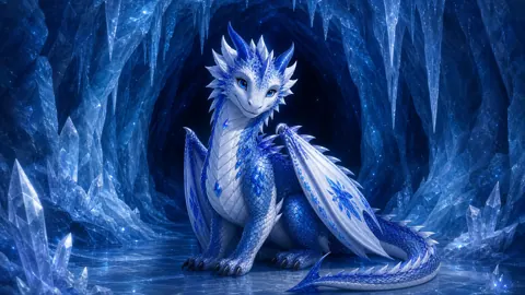 Blue Wyvern in Ice Cave