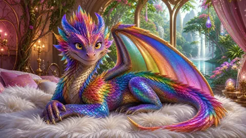 Rainbow Wyvern in Princess Room