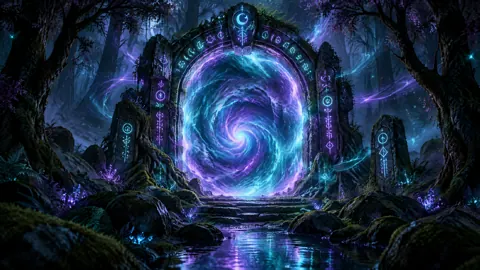 Glowing Forest Stone Portal