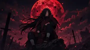 Crimson Moon Warlord live wallpaper