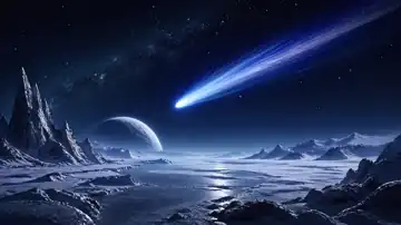 Comet Over Iceworld live wallpaper