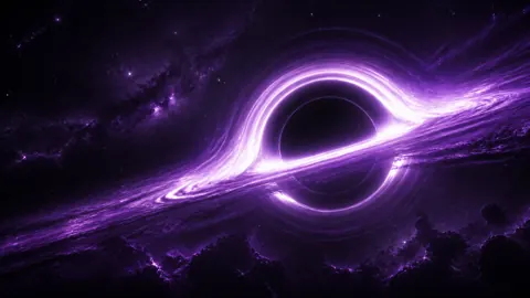 Purple Black Hole Nebula
