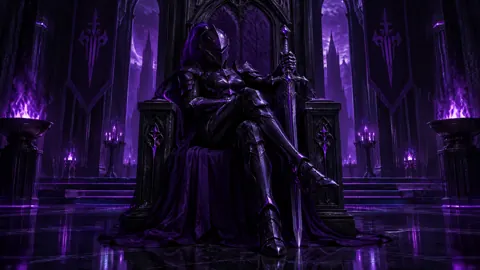 Violet Armored Knight on Throne