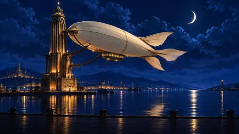 Ivory Airship at Brass Tower