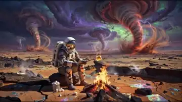 Cosmic Campfire live wallpaper