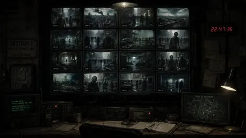 Zombie Surveillance Control Room