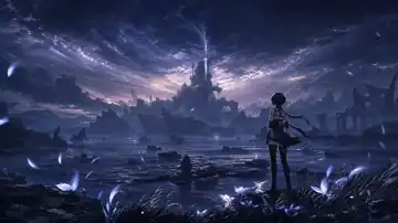 Moonlit Ruins Fortress live wallpaper