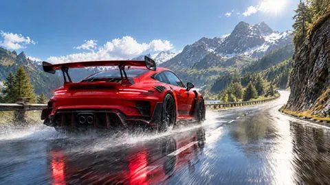 Red Porsche 911 GT3 RS Splash