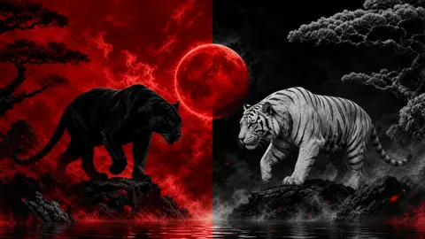 Black Panther and White Tiger