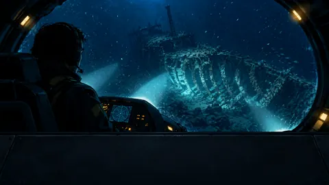 Submersible Viewing Ancient Wreck