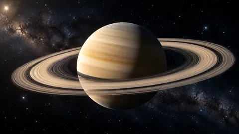 Saturn Rings and Milky Way