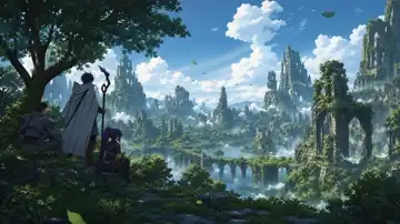 Misty Ruins Beyond Trails live wallpaper